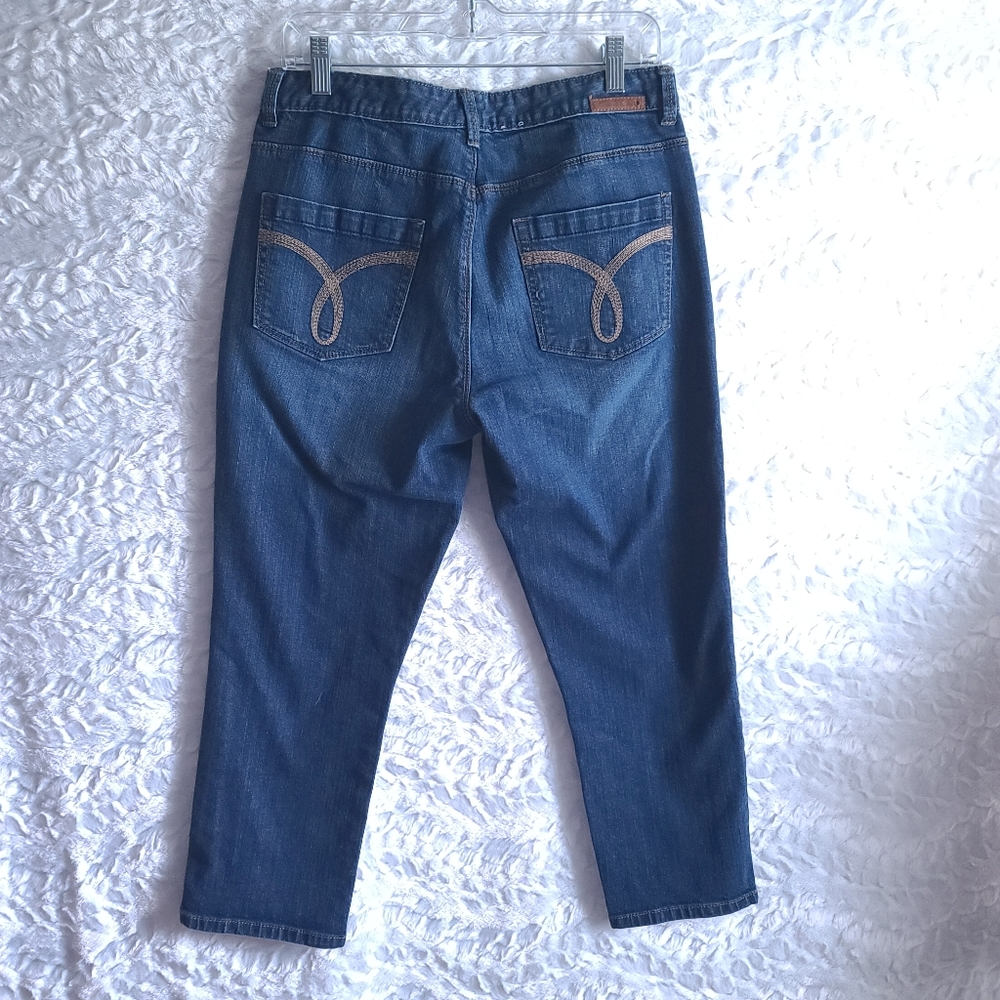 Calvin Klein Shape/ Stretch Crop Jeans - Picture 2 of 5